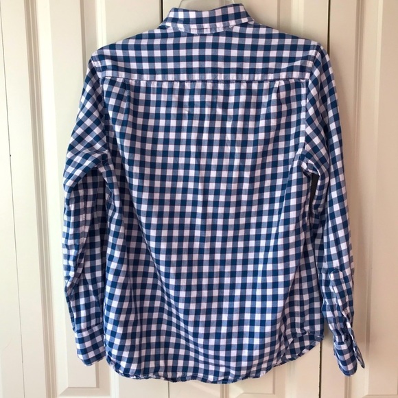 CREWCUTS Boys Blue Plaid Button Down Dress Shirt - Picture 2 of 6